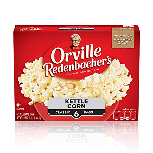 Orville Redenbachers Kettle Corn Microwave Popcorn 328 Ounce Classic Bag 6Count