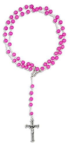 Vatican Imports Italian Catholic Rosary Rose