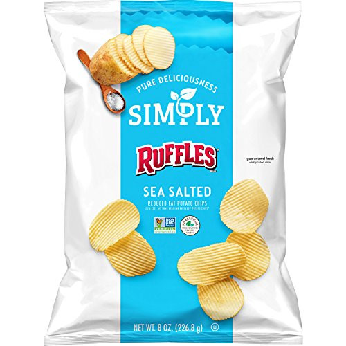 Simply Ruffles Potato Chips Sea Salt 8 Ounce