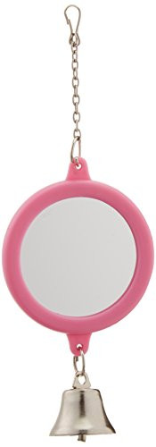 PennPlax Round Mirror with Bell for Bird Cage