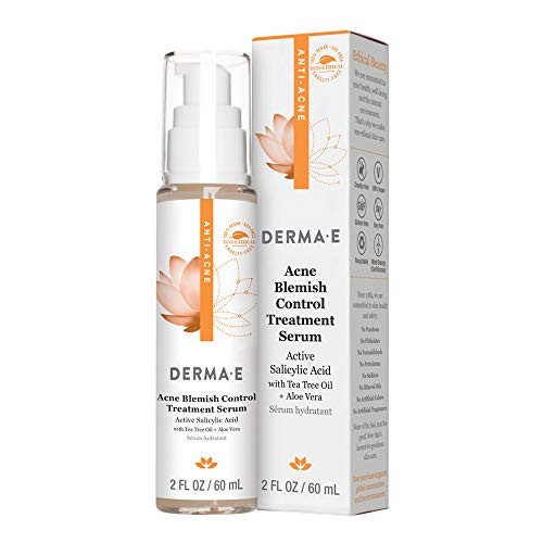 DERMA E Acne Blemish Control Treatment Serum  Highly effective moisturizing acne treatment for face  Helps to fight against blemishes blackheads breakouts and cystic acne  Rebalances skin