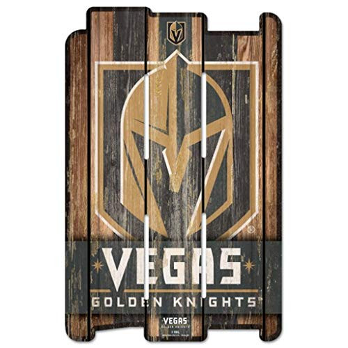 WinCraft NHL Vegas Golden Knights SignWood Fence Style Team Color 11x17 WinCraft NHL Vegas Golden Knights SignWood Fence Style Team Color 11x17