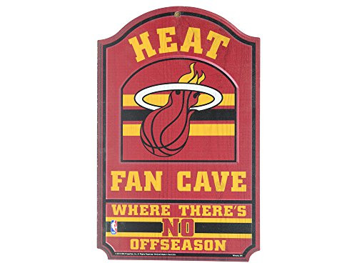 WinCraft NBA Miami Heat 33185012 Wood Sign 11 x 17 Black