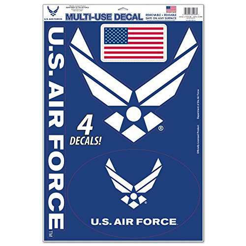 WinCraft United States Military US Air Force MultiUse Decal Sheet Multicolor One Size