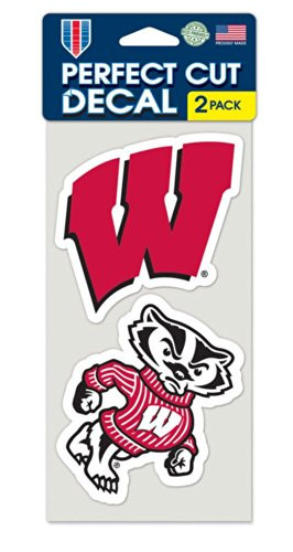 Wisconsin Badgers Set of 2 Die Cut Decals