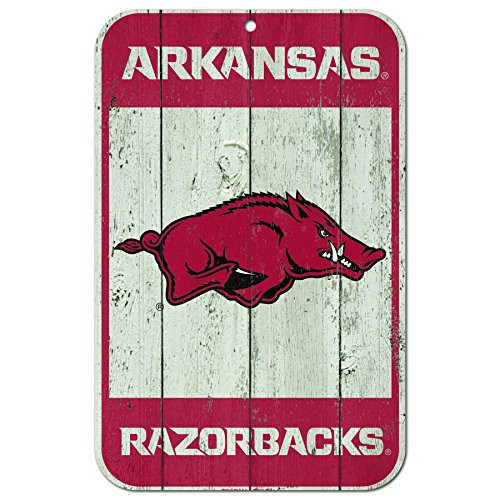 WinCraft Arkansas Razorbacks Official NCAA 11 x 17 Fence Plastic Wall Sign 11x17 602817