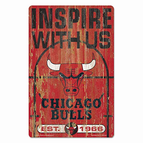 WinCraft NBA Wood Sign Slogan Chicago Bulls 43x28cm WinCraft NBA Wood Sign Slogan Chicago Bulls 43x28cm