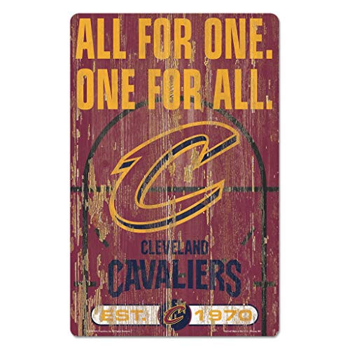 WinCraft NBA Cleveland Cavaliers 72526010 Wood Sign 11 x 17 Black