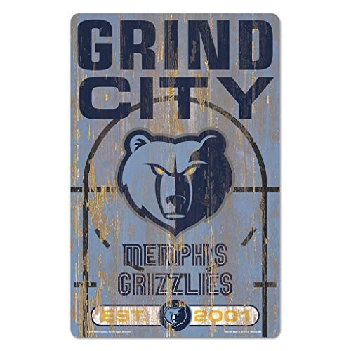Wincraft NBA Memphis Grizzlies 155 x 1075 Arched Hardcourt Wood Sign