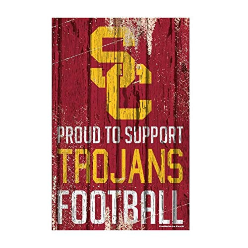 WinCraft NCAA USC Trojans SignWood Proud to Support Design Team Color 11x17
