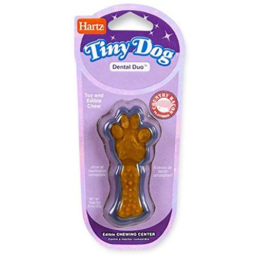 Hartz Tiny Dog Dental Duo Dog Toy Edible Chew Combo Set of 3