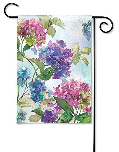 BreezeArt Studio M Hydrangeas Decorative Garden Flag  Premium Quality, 12.5 x 18 Inches