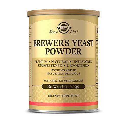Solgar Brewers Yeast Powder 14 oz  Rich Source of Amino Acids BComplex Vitamins Minerals  Protein  Natural Unflavored and Unsweetened  Dairy Free Vegetarian  13 Servings