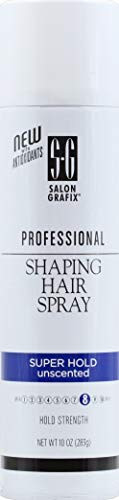 Salon Grafix Shaping Hair Spray Super Hold Unscented 10 oz