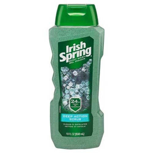 Irish Spring Body Wash Deep Action Scrub 18 Ounce Pack of 2 Irish Spring Body Wash Deep Action Scrub 18 Ounce Pack of 2
