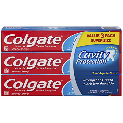 Colgate Cavity Protection Toothpaste with Fluoride  8 Ounce 3 Count