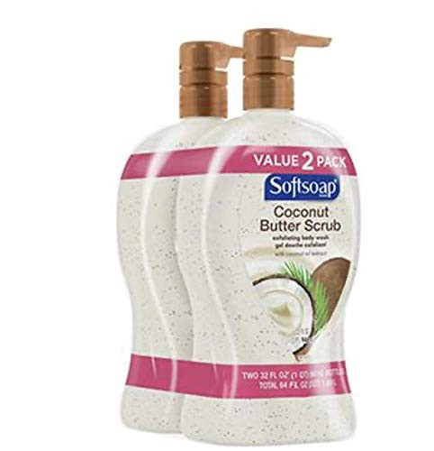 Softsoap Body Wash with Coconut Scrub Pump Two 32 Oz