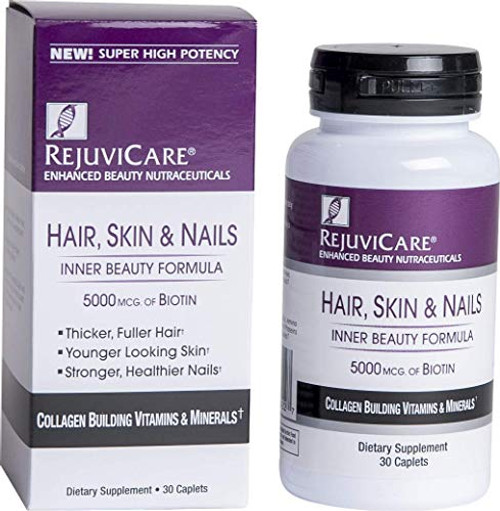 Rejuvicare Hair Skin Nails Beauty Formula with Biotin Collagen Building Vitamins and Minerals 30 servings Rejuvicare Hair Skin Nails Beauty Formula with Biotin Collagen Building Vitamins and Minerals 30 servings