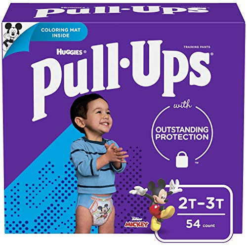 PullUps Learning Designs Potty Training Pants for Boys 2T3T 1834 lb 54 Ct Packaging May Vary