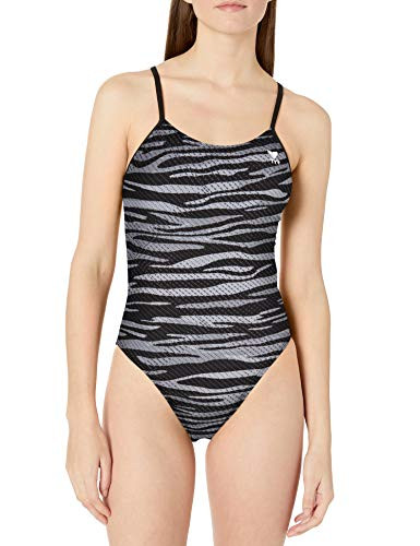 TYR CCR7A14036 Crypsis Cutoutfit Swimsuit Titanium 36