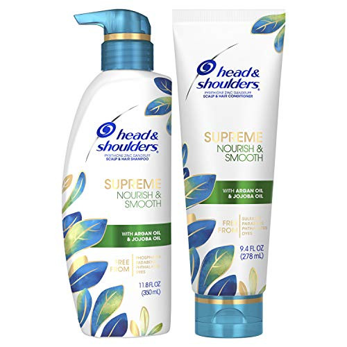 Head and Shoulders Supreme Scalp Care and Dandruff Treatment Shampoo and Conditioner Bundle with Argan and Jojoba Oil Nourish and Smooth Hair and Scalp Head and Shoulders Supreme Scalp Care and Dandruff Treatment Shampoo and Conditioner Bundle with Argan and Jojoba Oil Nourish and Smooth Hair and Scalp