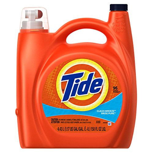 Tide Liquid Laundry Detergent Clean Breeze Scent 443 L 96 Loads