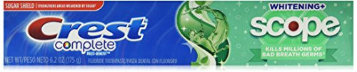 Crest Complete Whitening Plus Scope Minty Fresh Toothpaste 62Ounce Pack of 3