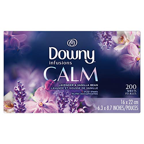 Downy Infusions Fabric Softener Dryer Sheets Calm Lavender  Vanilla Bean 200 Count