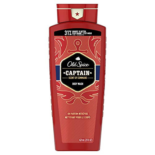 Old Spice Body Wash for Men Captain Scent of Command 21 Fl Oz Pack Of 4