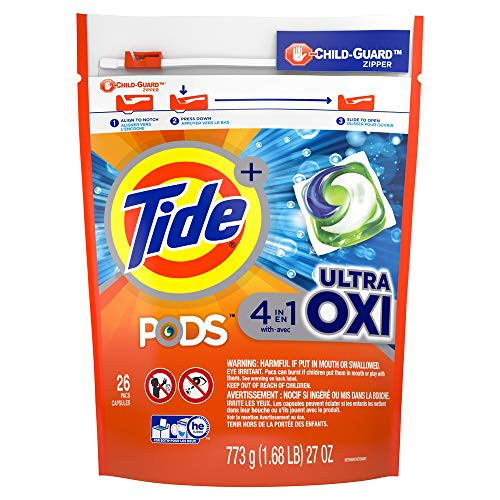 Tide Pods Ultra Oxi Liquid Detergent Pacs 26 Count Packaging May Vary