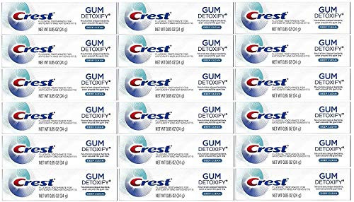 Crest Gum Detoxify Toothpaste Deep Clean Travel Size 085 Ounce Pack of 18