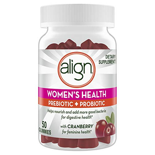 Align Womens Prebiotics  Probiotics Supplement Gummies 50 Count Digestive Health with Cranberry for Feminine Health