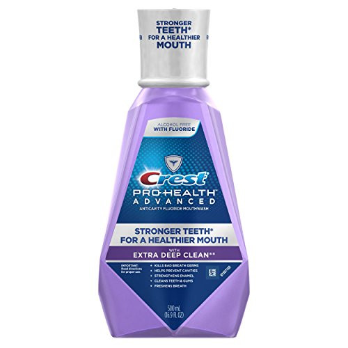 Crest ProHealth Advanced with Extra Deep Clean Mouthwash Clean Mint 169 Fluid Ounce