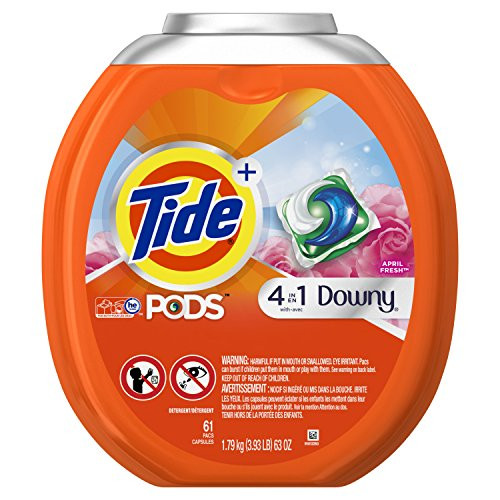 Tide PODS Plus Downy HE Turbo Laundry Detergent Pacs April Fresh 61 Count