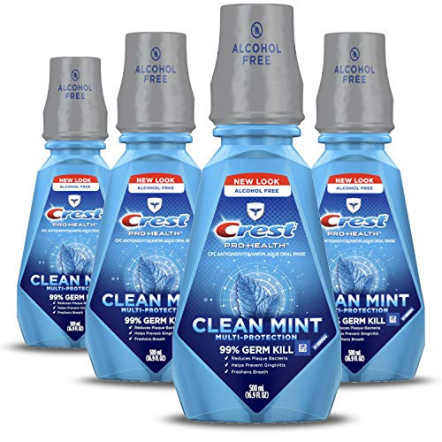 Crest ProHealth MultiProtection CPC Antigingivitis Antiplaque Mouthwash Clean Mint Pack of 4
