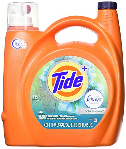 Tide Plus febreze Freshness Botanical rain he Turbo Clean Liquid Laundry Detergent 138 oz 1 Count