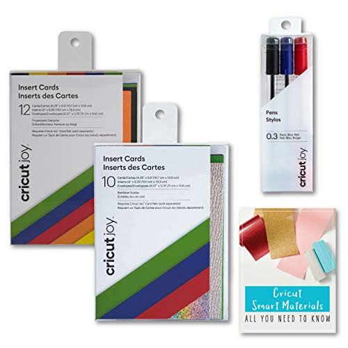 Cricut Joy Insert Cards Bundle Set FingerPaint Rainbow Scales with Pens Extra Fine Point