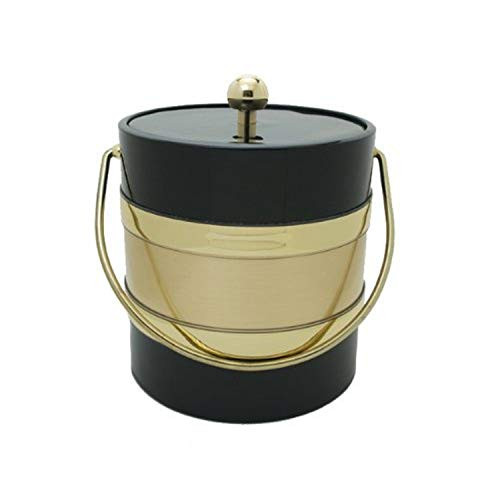 Mr Ice Bucket 3Quart Two Tone Ice Bucket Black and Gold