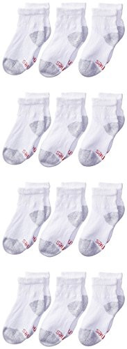 Hanes Ultimate Boys Classics Ankle Socks 12Pack White Medium  Shoe Size 925