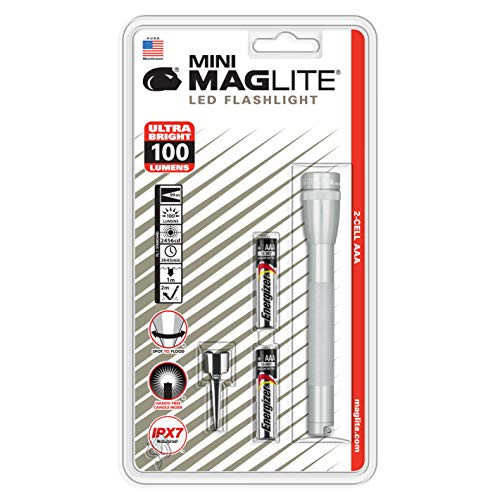 Maglite Mini LED 2Cell AAA Flashlight Silver
