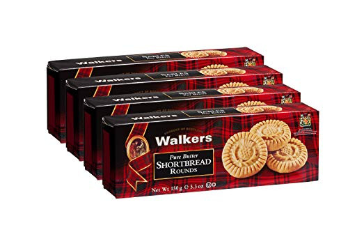Walkers Shortbread Rounds Shortbread Cookies 53 Ounce Box Pack of 4