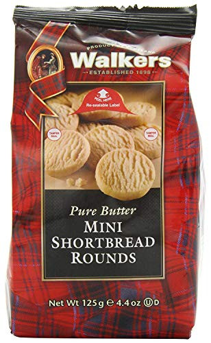 Walkers Shortbread Mini Rounds Shortbread Cookies 44 Ounce Bag Pack of 6