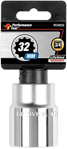 Performance Tool W34832 34 Drive 12Point Standard Socket 32mm