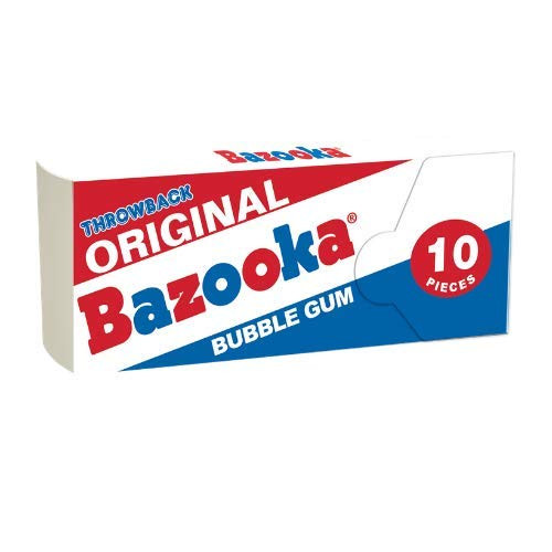 Bazooka Bubble Gum Original Nostalgia Wallet Pack 10 Count Pack of 12