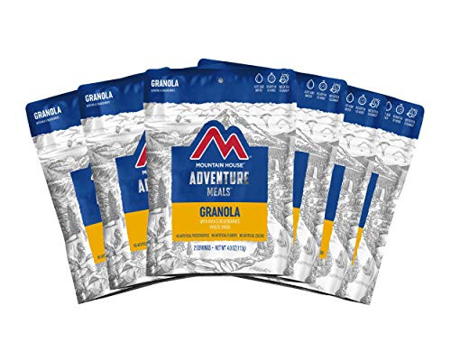 Mountain House Granola with Milk  Blueberries  Freeze Dried Backpacking  Camping Food  6Pack