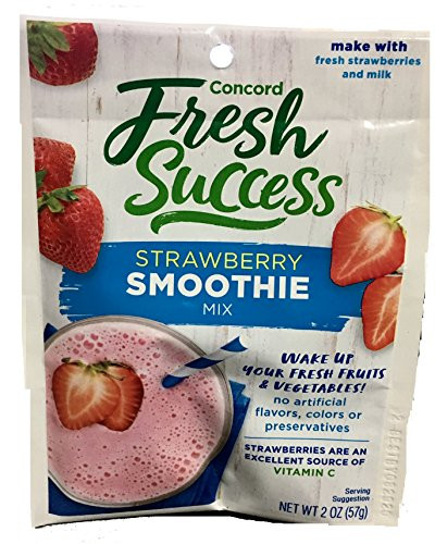 Concord Foods Strawberry Smoothie Mix 2Ounce Packages VALUE Case of 18 Packages