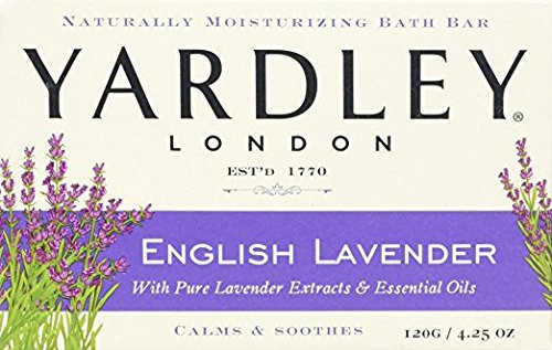 Yardley London English Lavender with Essential Oils Soap Bar 425 oz Bar Pack of 4