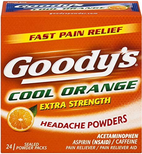 Goodys Extra Strength Headache Powders Cool Orange 24 ea Pack of 6