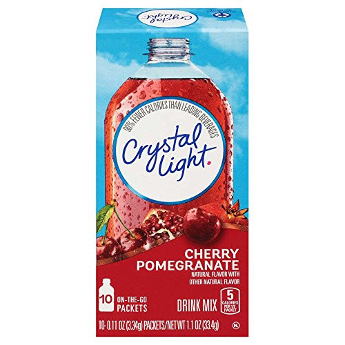 Crystal Light SugarFree Cherry Pomegranate Drink Mix 120 OntheGo Packets 12 Packs of 10