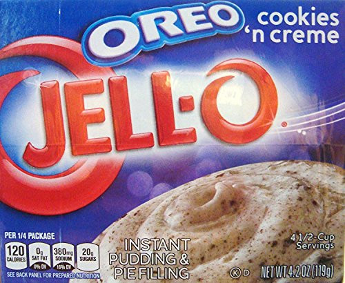 JELLO OREO Cookies N Creme Instant Pudding and Pie Filling 42 oz Pack of 4